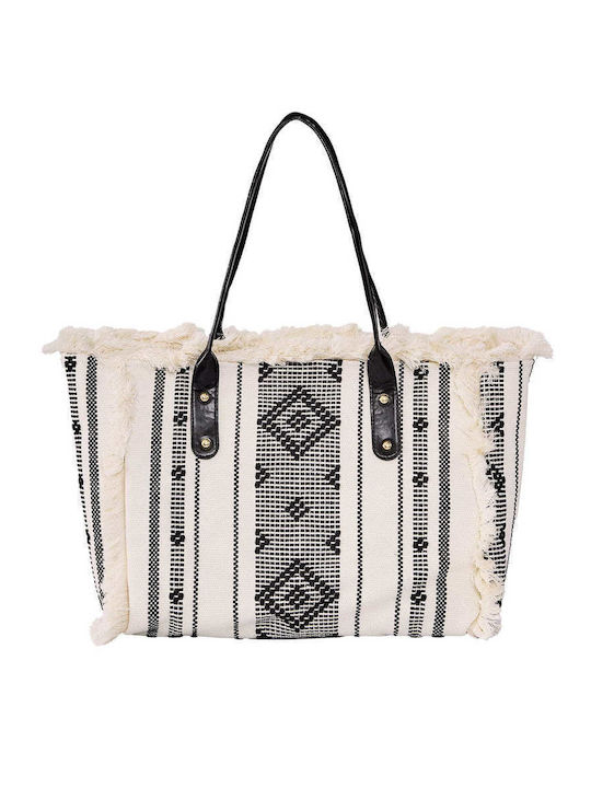 Celestino Women's Black Beach Bag With Tassels