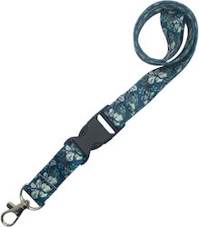 Keychain Neck Strap Tropical Flowers