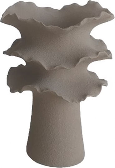 Eurolamp Dekorative Keramik Vase Beiges 25x25xH33cm