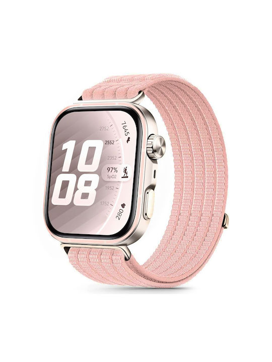 Tech-Protect Nylon Λουράκι Ροζ (Huawei Watch Fit 3 / 4 / 4 Pro / 5 / 5 Pro)