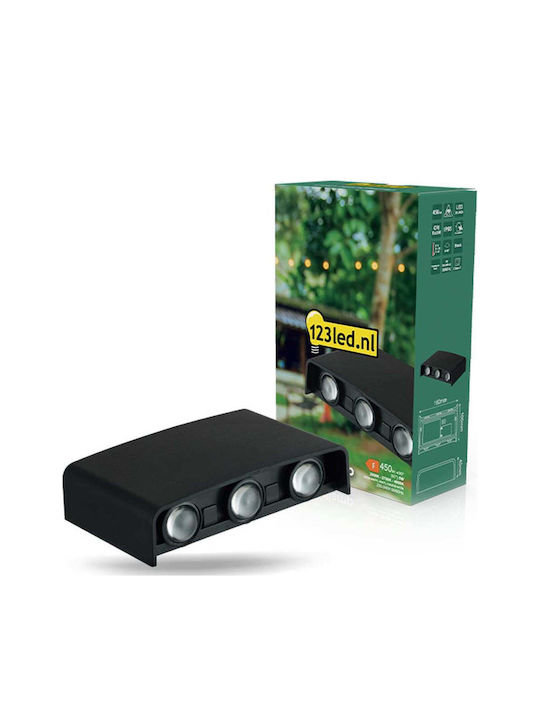 123led Wall-Mounted Outdoor LED Lighting IP65 5W with Warm White Double Beam Light 16x10cm