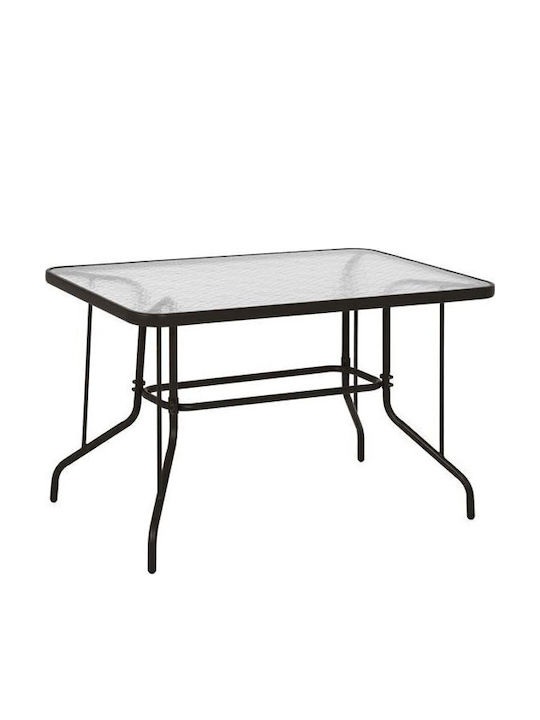Garten- und Terrassentisch Metall mit Glastisch...