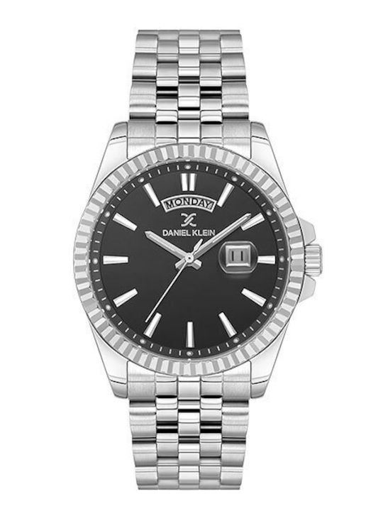 Daniel Klein Womens Battery Watch with Silver M...