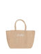 Damenhandtasche aus Rattan Tote Handtasche Beigefarbe