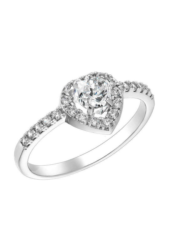 Ioannis Kosmima Women's Ring with Zircon in 9K White Gold