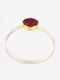 Ios Women's Ring with Stones Made of Gold Plated Silver