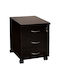 Office Storage Drawer Wooden with Wheels Lock and Drawers Wenge 38x48x53cm