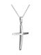 Damen Weißgold Kreuz 14K mit Kette