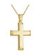 Damen Gold Kreuz 14K mit Kette