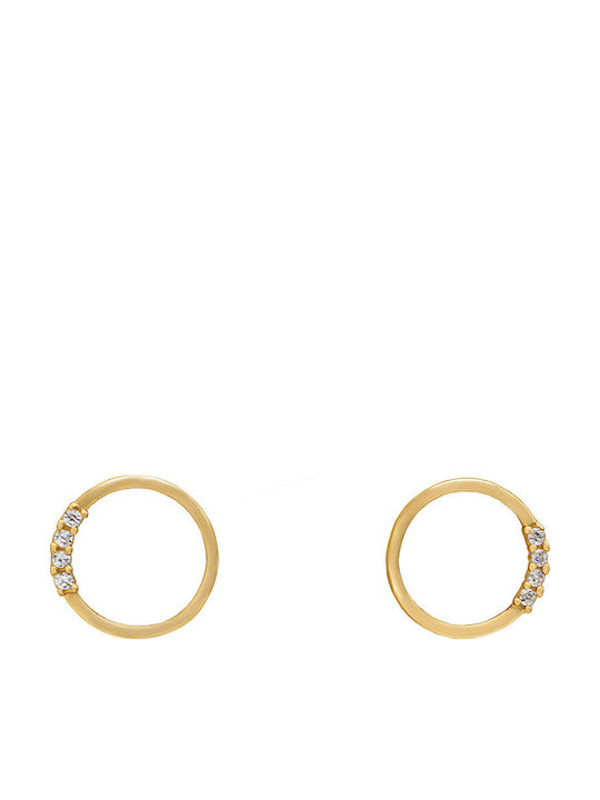 Savvas Design Ohrringe aus 14K Gold mit Steinen SKO02110
