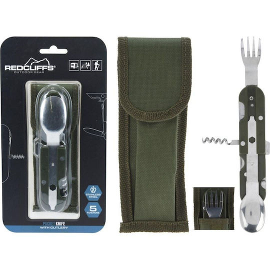 5-in-1 Survival Tourist Kit Pocket Knife Cutlery