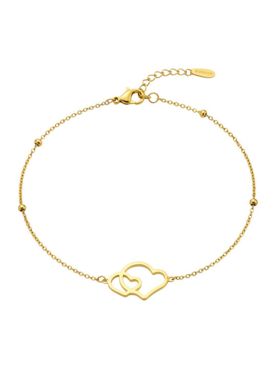 Bag to Bag Women's Chain Bracelet With Heart Design