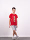 Kinderbekleidungssets mit Sommer Shorts 2 Stück Rot-Grau