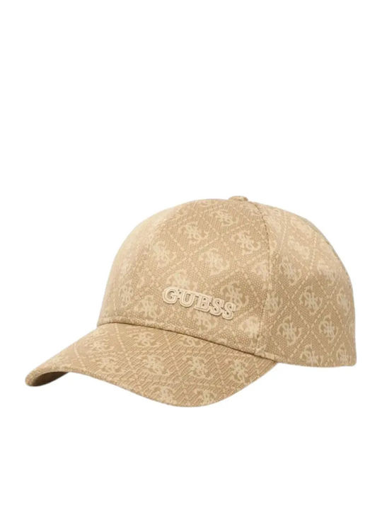 Καπέλο Jockeyall Over Logo Print Μπεζ