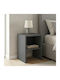 Bedside Table Smile Wooden Gray 30x30x40cm
