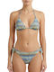 Women's Bikini Triangle Tie-dye Green