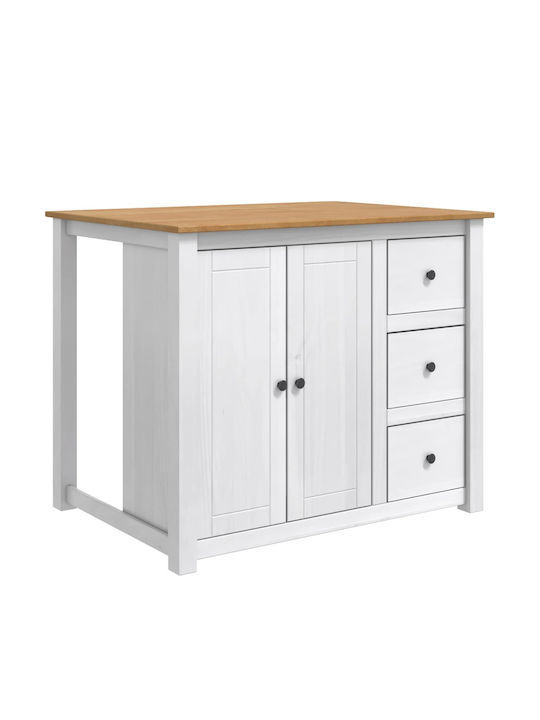 vidaXL Boden-Küchenschrank Weiß 112x77x90cm