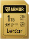Card Memorie Lexar Armor Gold Lsdamgl001t-rnnng 1tb Sdxc Uhs-ii U3 V60 Oțel Inoxidabil Ip68