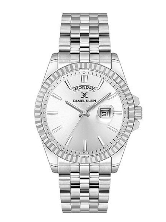 Daniel Klein Womens Watch Battery with Silver Metal Bracelet