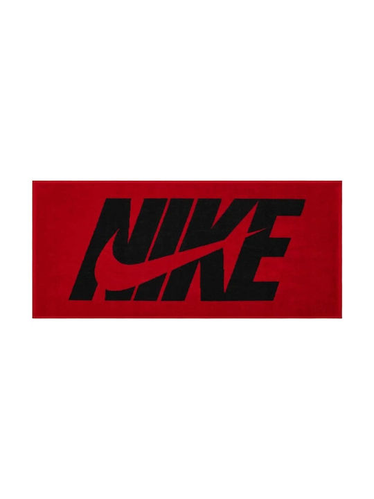 Nike Jacquard Πετσέτα Γυμναστηρίου Βαμβακερή Κόκκινη 35x80cm