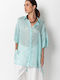 Long Sleeve Women's Shirt Aqua