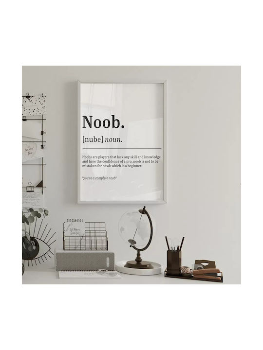 Gaming Poster Noob Gm132 40cm X 50cm Λευκή Ξύλι...