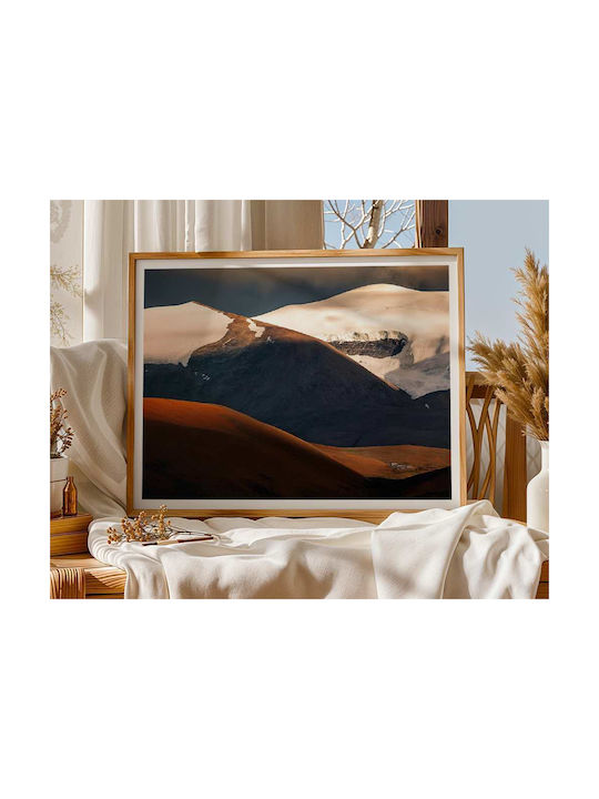 Poster Mountain Pst25134 40cm X 50cm White Wood...
