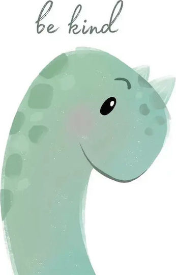 Kinder Wandkunst Mit Dinosaurier Be Kind 40x50cm