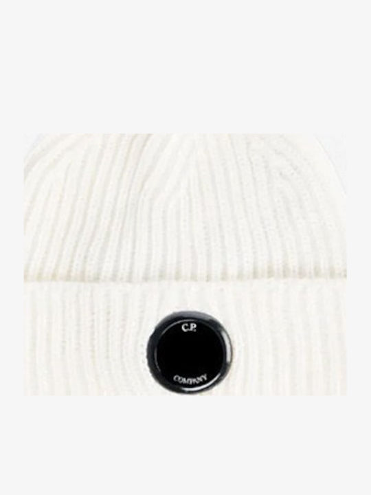 Beanie Unisex Σκούφος Πλεκτός σε Λευκό χρώμα