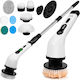Ruhhy Perie Electrică Rotativă Pentru Baie Cu Mâner Telescopic 9 Accesorii Usb 27015