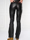 Women's Leather Trousers Black