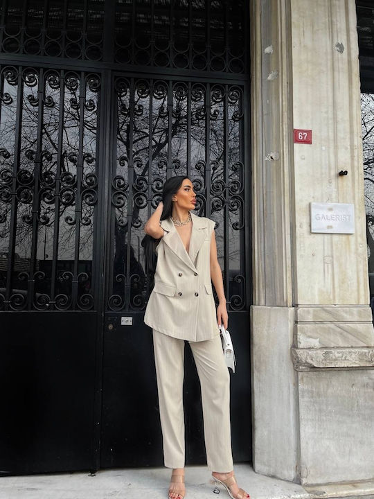 Elloturcia Pantaloni Dama Bej Costum