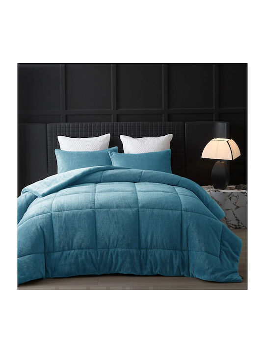 Liolios Home Κουβερτοπάπλωμα Μονό 160x240εκ. Cassiano Petrol