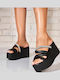 Platforme Dama Tip Slip On Negre