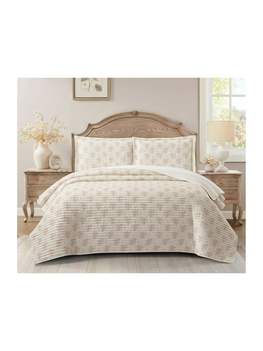 Liolios Home Κουβερλί King Size Ivory/rose 260x240cm