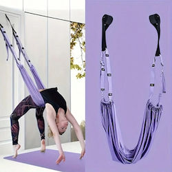 Hamac Pentru Yoga Aeriană Lung De 3.3m Cu Curele Pentru Susținere La Ușă Violet Hamac Pentru Yoga Aeriană Lung De 3.3m Cu Curele Pentru Susținere La Ușă Violet