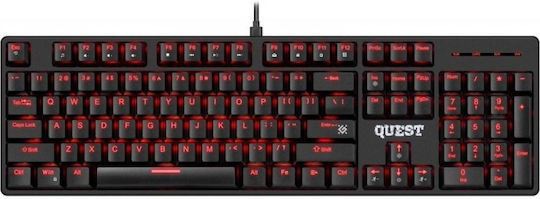 Defender Quest GK-596 Gaming Μηχανικό Πληκτρολόγιο με RGB φωτισμό (Αγγλικό US)
