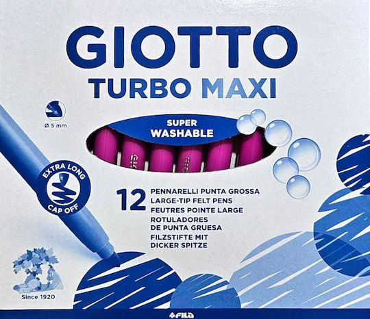Sunday Purple Drawing Markers Thick Washable Set 12pcs