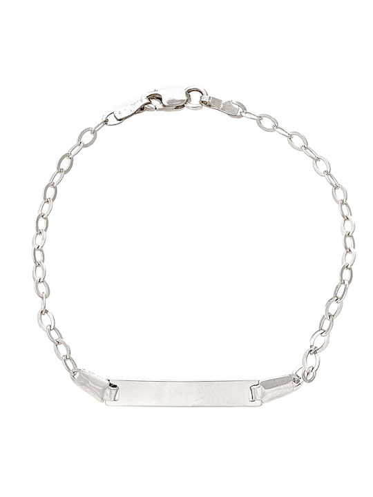 Kids Bracelet ID From 14K White Gold