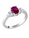 Single Stone Ring In 14K White Gold With Zircon