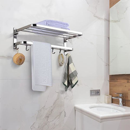 Next Wandmontiertes Badezimmerregal Inox Silber