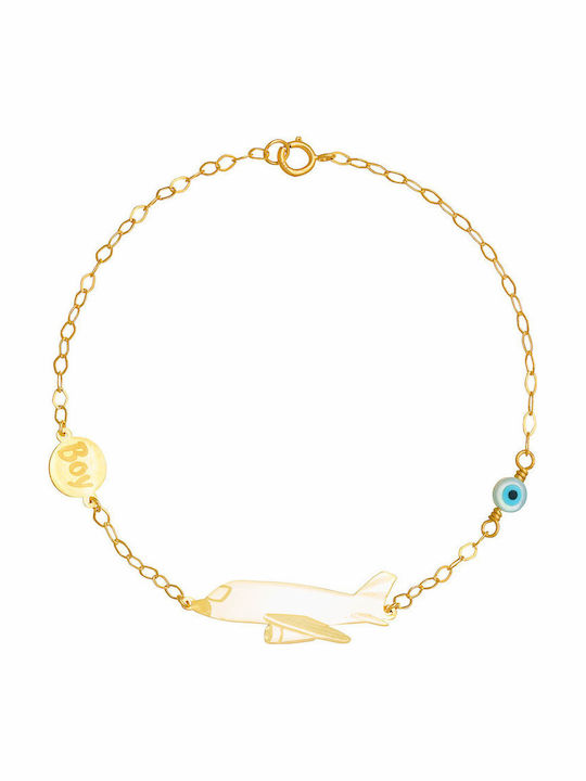Kinderarmband ID aus Gold 9K