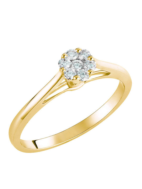 Inel Din Aur 18K Cu Diamant
