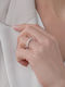 Women's Ring with Diamond in 18K White Gold