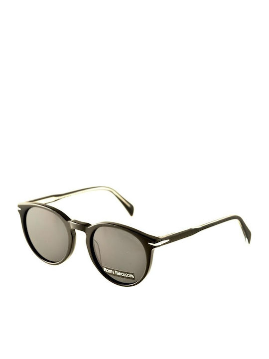Monte Napoleone Unisex Sunglasses with Black Frame and Black Lenses MN14212-C1