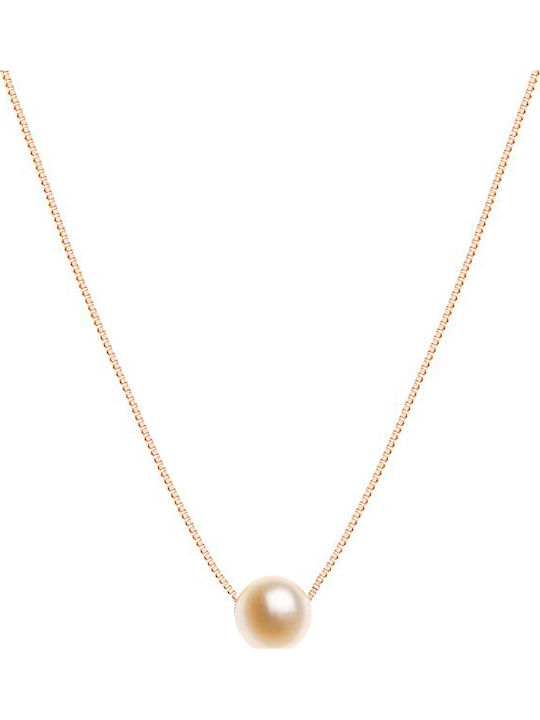 Hängender Charm mit Steinen aus Roségold 14K
