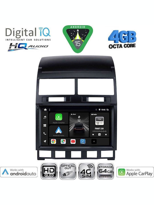 Digital IQ Car Audio System for Volkswagen Touareg 2003-2011 Bluetooth USB WiFi GPS Apple CarPlay Android Auto with 9" Touch Screen