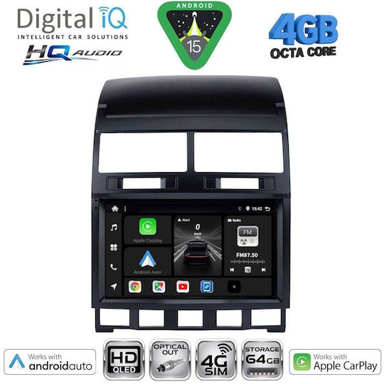 Digital IQ Car Audio System for Volkswagen Touareg 2003-2011 Bluetooth USB WiFi GPS Apple CarPlay Android Auto with 9" Touch Screen