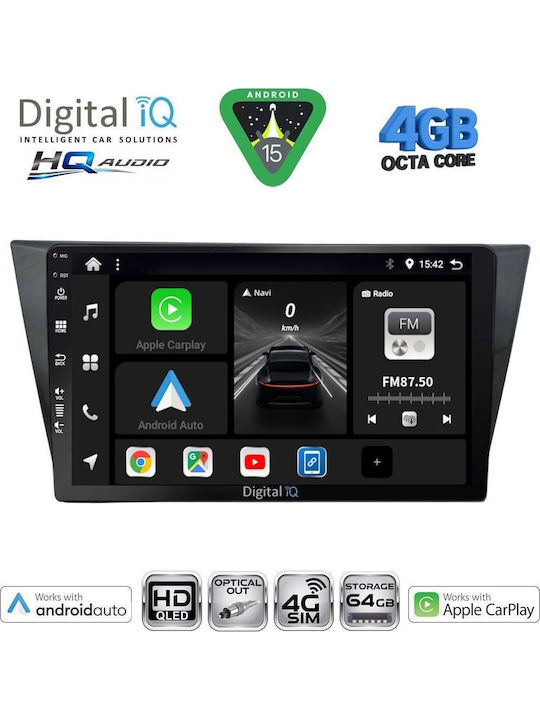 Digital IQ Car Audio System for Volkswagen Tiguan 2016-2024 Bluetooth USB Wi-Fi GPS Apple CarPlay Android Auto with 10 Inch Touch Screen DIGITAL IQ BXK 19761 CPAA