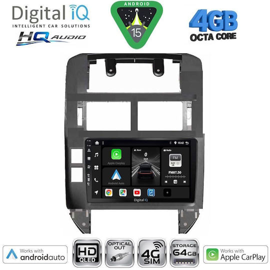 Digital IQ Car Audio System for Volkswagen Polo 2002-2009 Bluetooth USB WiFi GPS Apple CarPlay Android Auto with 9" Touch Screen